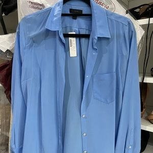 NWT French blue silk shirt